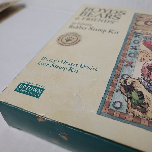 Lot (2) Boyds Bears & Friends Rubber Stamp Kit Manheim Eco-Moose & Bailey's Hear - Picture 7 of 8